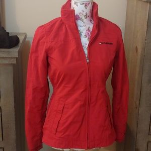 Tommy Hilfiger jacket with hoodie xxs red